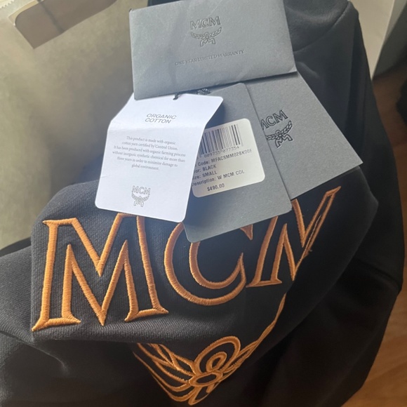 MCM NWT Hoodie with Big Embroidered Logo Small $490 - Picture 2 of 3